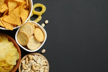 Various unhealthy snacks on table