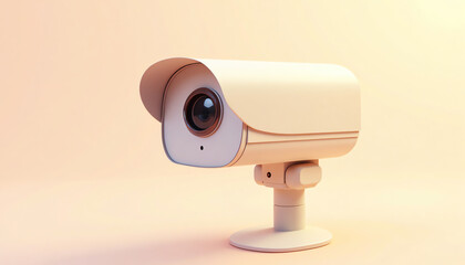 3D CCTV camera illustration, tech security, monitoring device