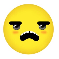 face emoticon, emoticon, emoji, face, expression, yellow emoticon, head, cartoon, character, 3d, illustration, design, icon, sign, yellow, funny, funny expression, art, eyes