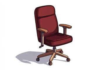 Fototapeta premium flat icon of an office chair