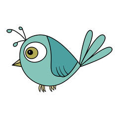 This charming vector illustration of a bird captures the beauty and grace of nature with a playful, cartoonish style. 