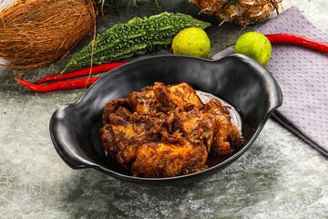 Indian cuisine - Vindaloo fish with spices