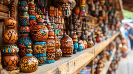 Artistic Souvenirs on Display with a Colorful Touch 