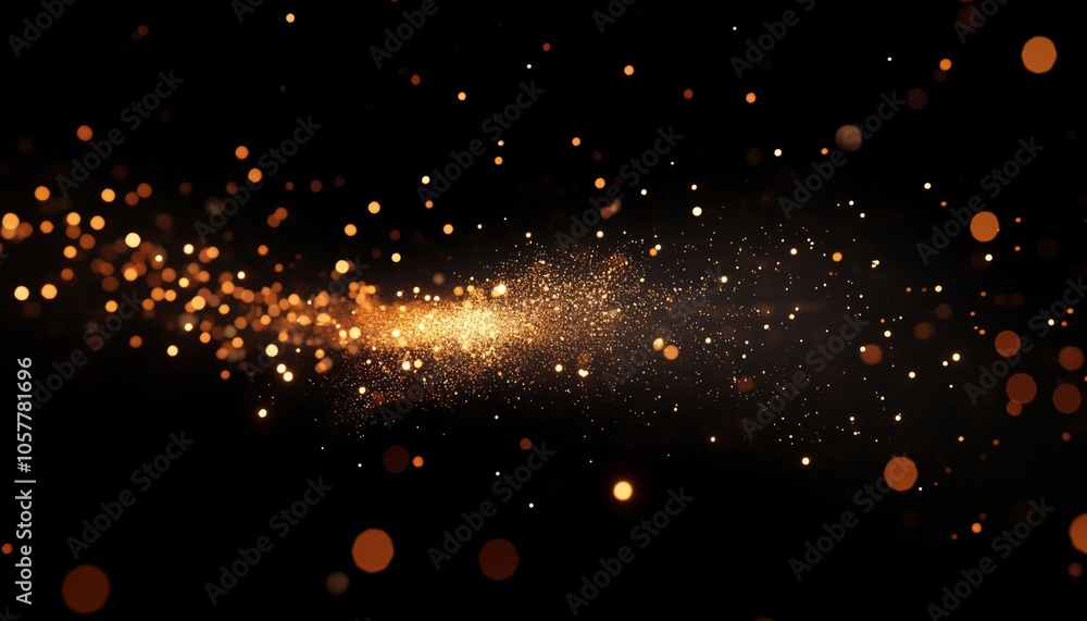 Poster a captivating scene of sparkling light trails illuminating the night in a mesmerizing and enchanting