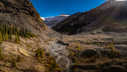 Tiny stream is all that remains in a valley that once held a glacier