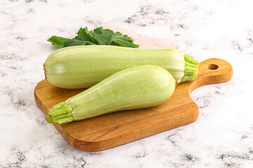 Raw frsh ripe zucchini vegetable