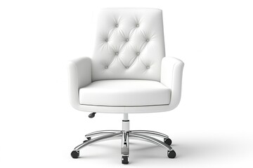 Fototapeta premium Modern office chair on white background