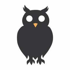 Owl silhouette vector design