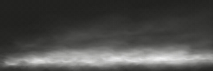 Realistic smoke, vape, fog, smog. Illustration of smoke on a transparent background.	
