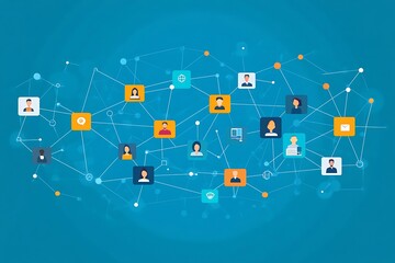 Interconnected People in a Digital Network Map