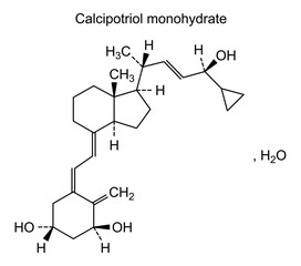Chemical structure of calcipotriol monohydrate, drug substance
