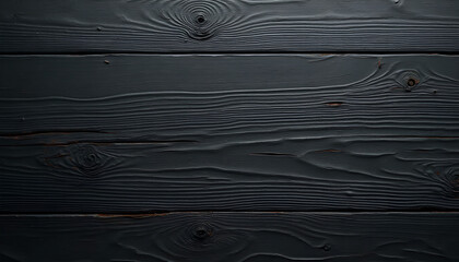 Textured black wooden surface showcasing natural patterns, elegance, and rustic charm for background use