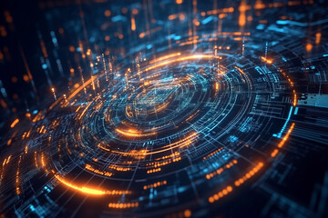 Obraz premium immersive digital hud a journey into futuristic interfaces and technology design