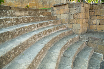 Staircase old masonry ancient stone fortress