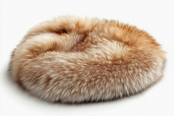 Fur isolated on white: Animal Fur in brown, Fur wildlife, fur texture, Clipping path