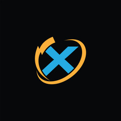 Fototapeta premium Electric Power Symbol With Letter X