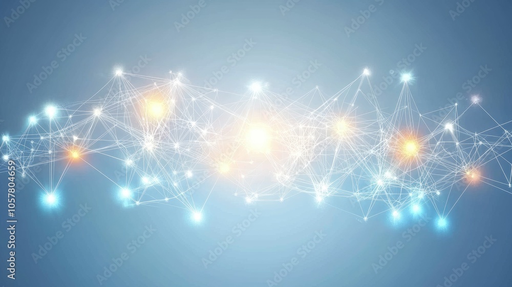 Poster abstract gray technology layout with connected polygonal patterns and futuristic lines