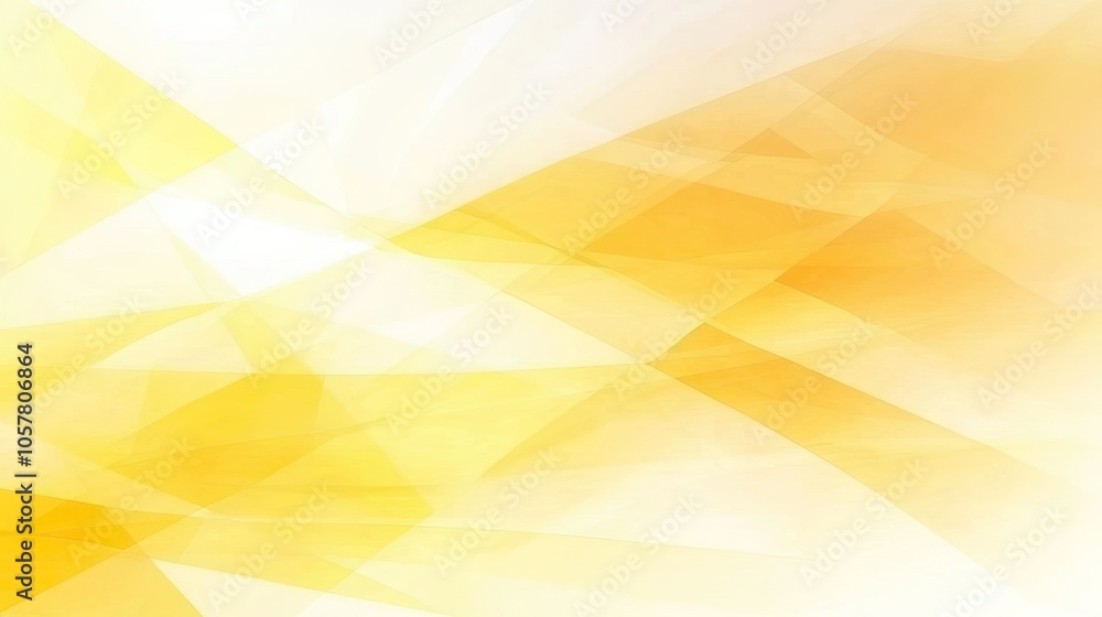 Poster abstract tech background in yellow with connected lines, geometric shapes, and polygonal design