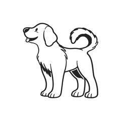 Fototapeta premium Dog silhouette vector eps