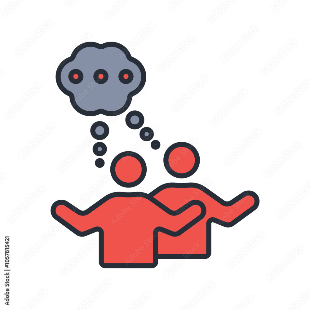 Poster brainstorm icon. vector.editable stroke.linear style sign for use web design,logo.symbol illustratio