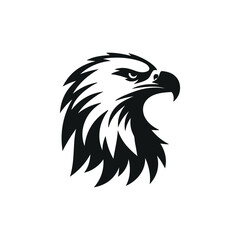 High detailed eagle head logo iconic eps file