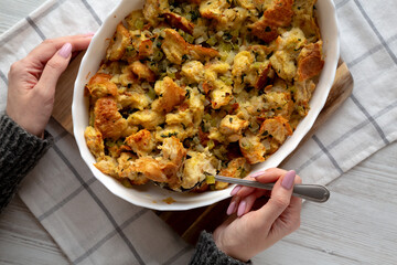 Homemade Thanksgiving Turkey Stuffing Dressing