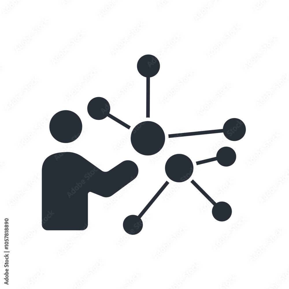 Poster interactive icon. vector.editable stroke.linear style sign for use web design,logo.symbol illustrati