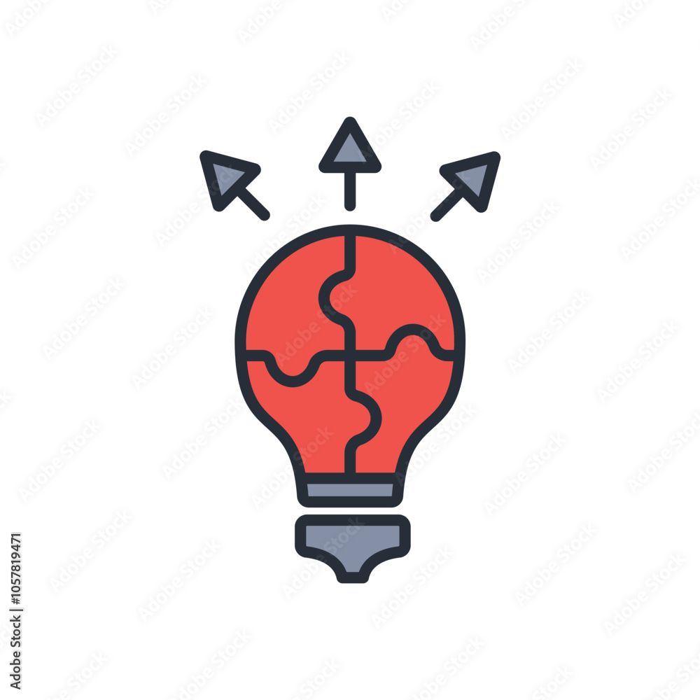 Fototapete problem solving icon. vector.editable stroke.linear style sign for use web design,logo.symbol illust