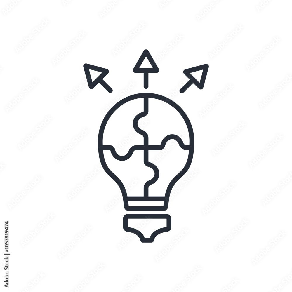Fototapete problem solving icon. vector.editable stroke.linear style sign for use web design,logo.symbol illust