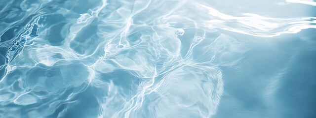 Fototapeta premium Calm, clear waters reflecting sunlight on a serene surface during the afternoon in a tranquil outdoor setting