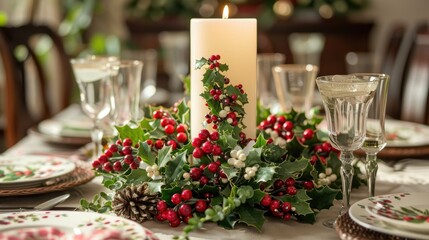 christmas table setting