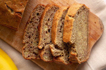 Homemade Banana Bread Ready to Eat