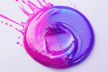 Fototapeta premium Round blot of nail polish isolated on white background