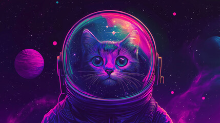 Cosmic Cat in an Astronaut Suit