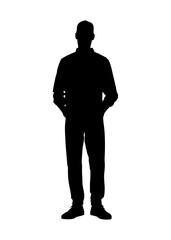 silhouette of a man standing