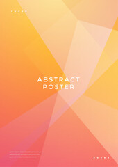 Modern abstract poster gradient vibrant geometric shapes