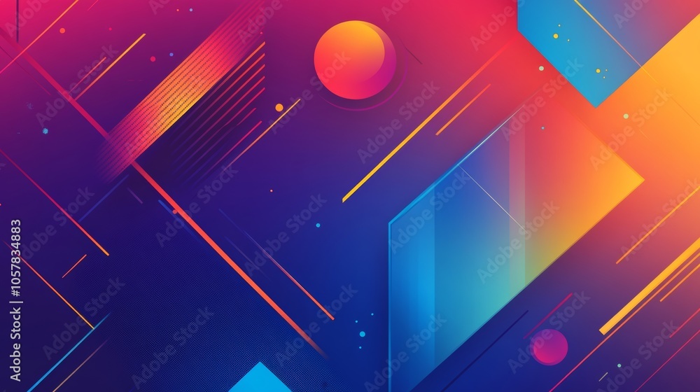 Poster a modern background with sharp geometric shapes and cool gradients creates a modern and fluid look.
