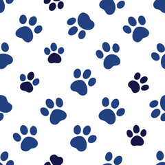 Print Playful Paw Print Seamless Pattern Colorful Animal Paw Prints for Backgrounds Textiles and Resource
