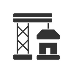 Construction Crane Icon - Home Icon