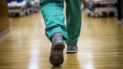 Obraz premium Dedicated Healthcare Professional in Motion