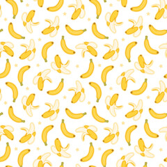 Banana Pattern, Banana Wallpaper, Banana Seamless Pattern, Banana Vector, Fruit Icon, Fruit Illustration, Vector Illustration