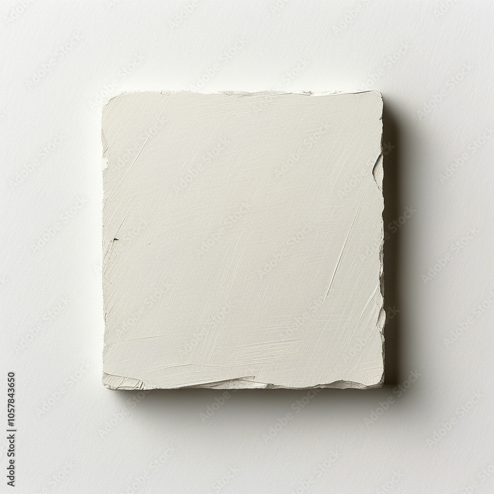Poster a textured square canvas ready for creative exploration in a minimalist setting