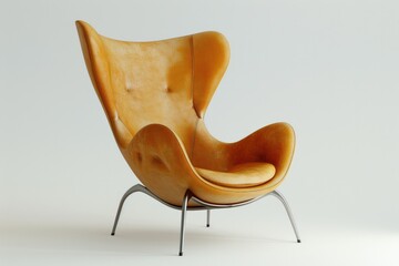 armchair. Modern designer chair on white background. Texture chair.