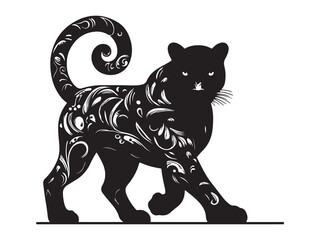 Panther Silhouette Design And Panther Vector illustration logo and icon style