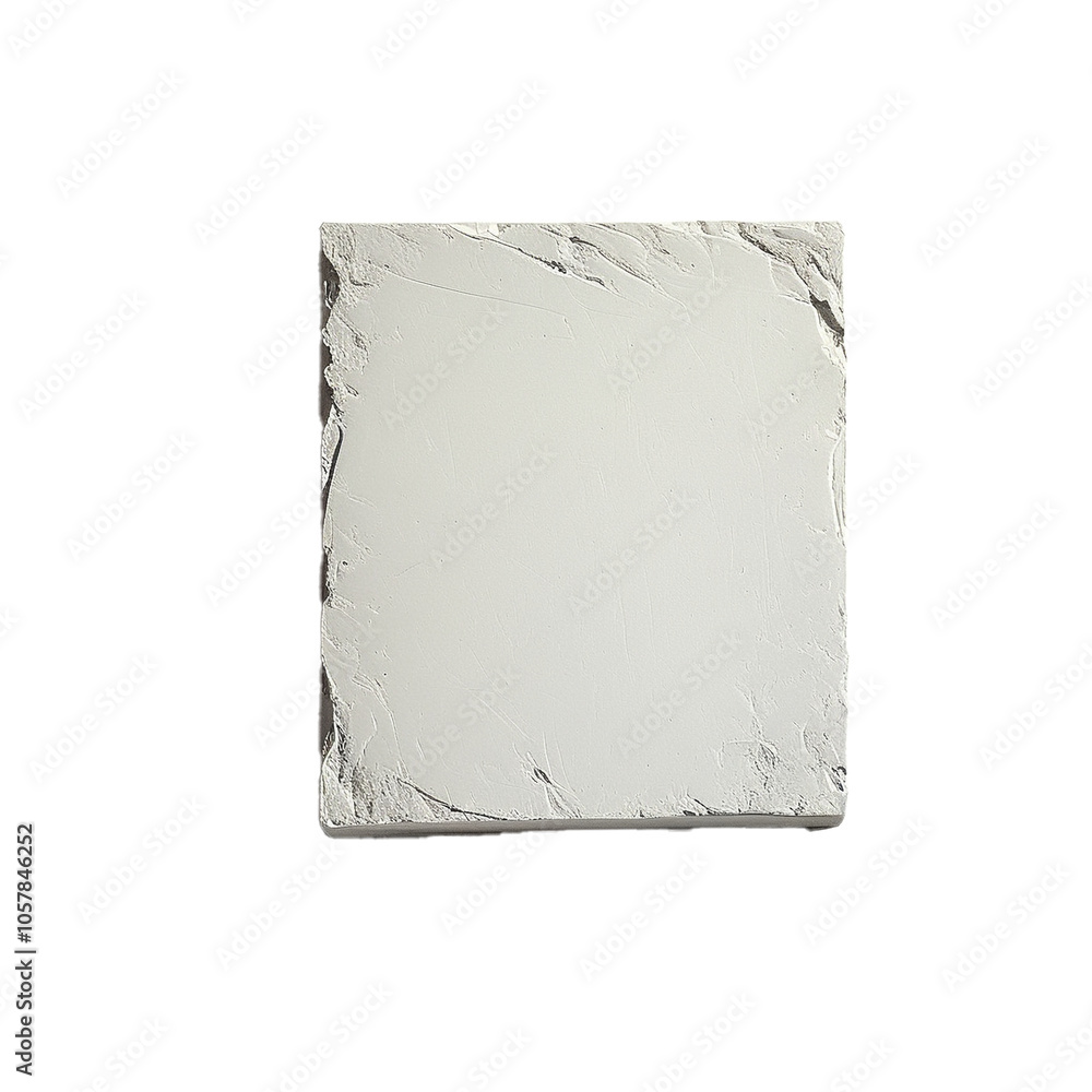 Poster artistic blank canvas casting soft shadows in a minimalistic, serene indoor setting