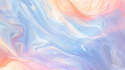 Fototapeta premium An abstract pastel background with swirls of baby blue, peach, and lavender