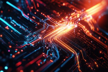 Fototapeta premium Quantum Computing Pathways with Layered Algorithms