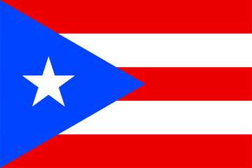 Flag of Puerto Rico: Accurate proportions and official colors.