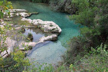 The Gorgo de la Escalera waterfall in Anna town
