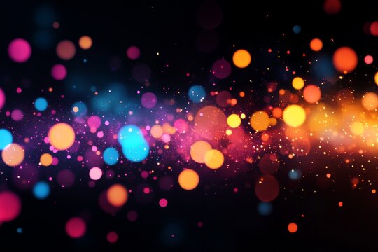 Abstract scatter plot, vibrant dots, conceptual design, futuristic feel